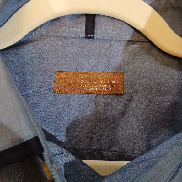 Mens Zara Piped Button Down - Picture 2 of 9